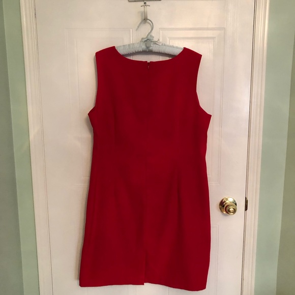 SHEATH DRESS MARIO SERRANI ITALY DRESS Elegant Red Sleeveless Dress - Picture 6 of 11